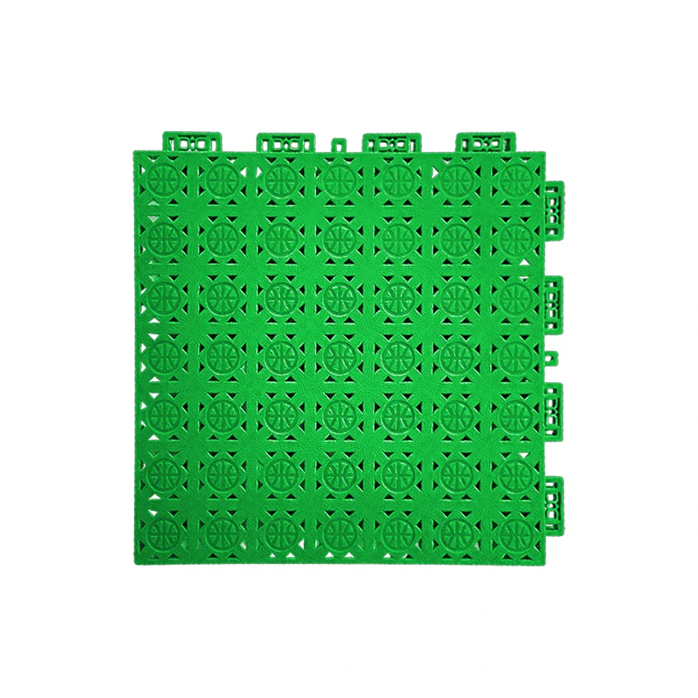 DUNK MASTER Interlocking Sports Floor Tiles - Anti-Slip Shock Absorbing Modular Court Flooring 10/20/30  Square Meters Basketball Court Outdoor Use - Apple Green