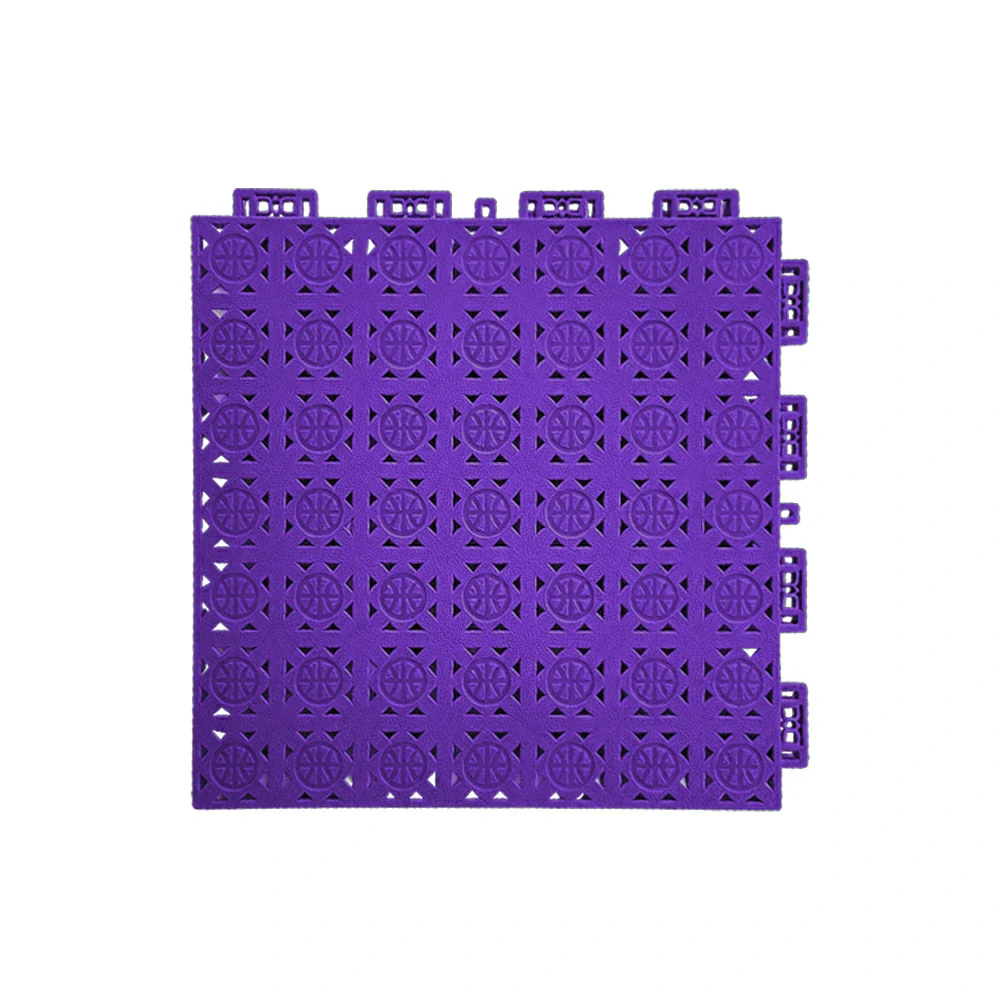 DUNK MASTER Interlocking Sports Floor Tiles - Anti-Slip Shock Absorbing Modular Court Flooring 10/20/30  Square Meters Basketball Court Outdoor Use - Purple