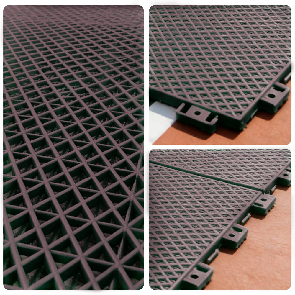 DUNK MASTER Interlocking Sports Floor Tiles - Double Layer Anti-Slip Basketball Court Flooring Modular Tiles 10/20/30 Square Meters - Coffee - Image 3