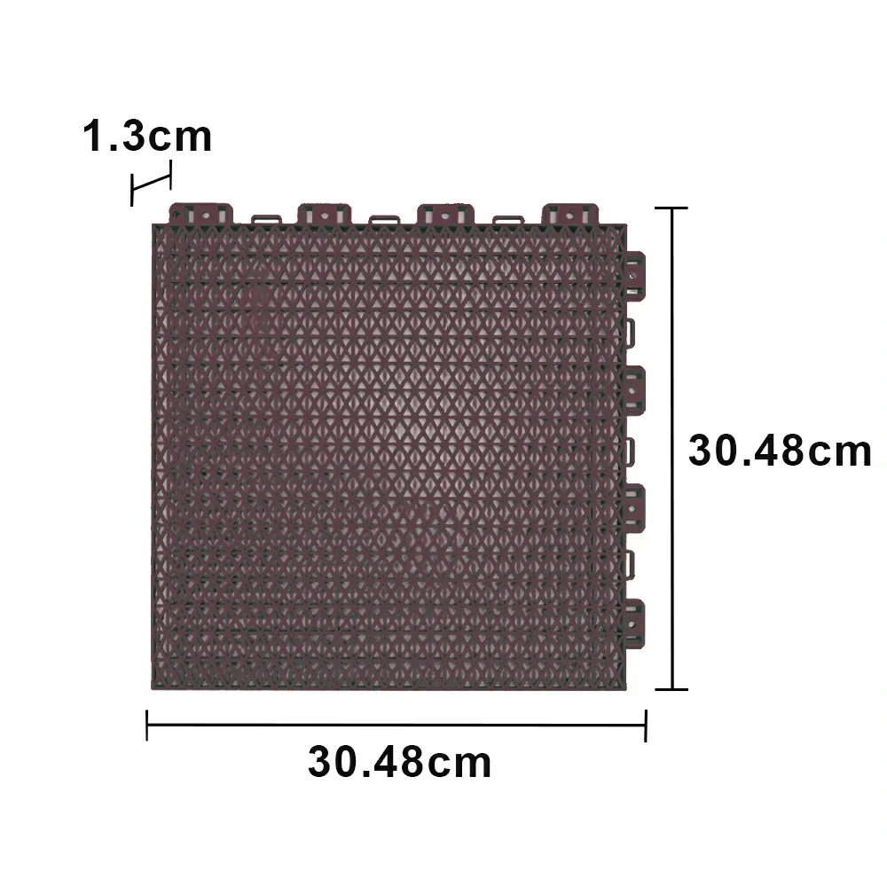 DUNK MASTER Interlocking Sports Floor Tiles - Double Layer Anti-Slip Basketball Court Flooring Modular Tiles 10/20/30 Square Meters - Coffee - Image 5