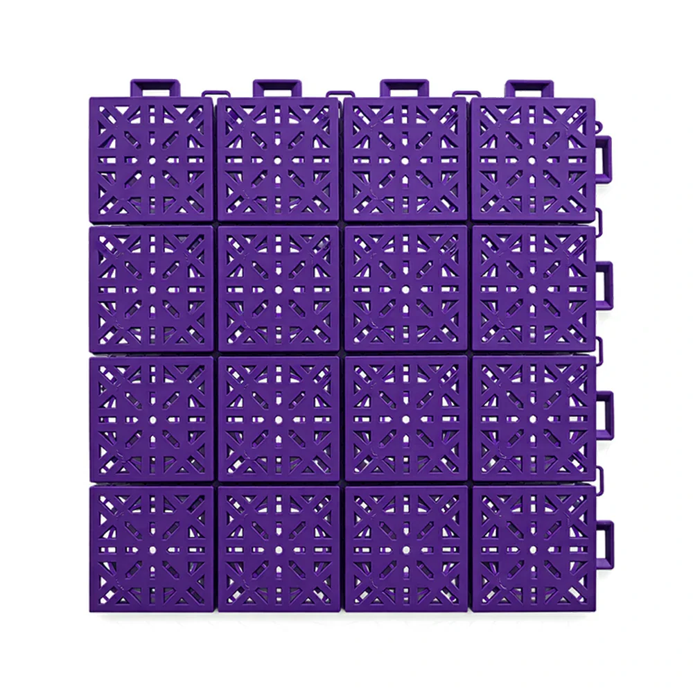 DUNK MASTER Interlocking Sports Floor Tiles - Anti-Slip Shock Absorbing Modular Court Flooring 10/20/30 Square Meters Basketball Court Outdoor Use - Purple