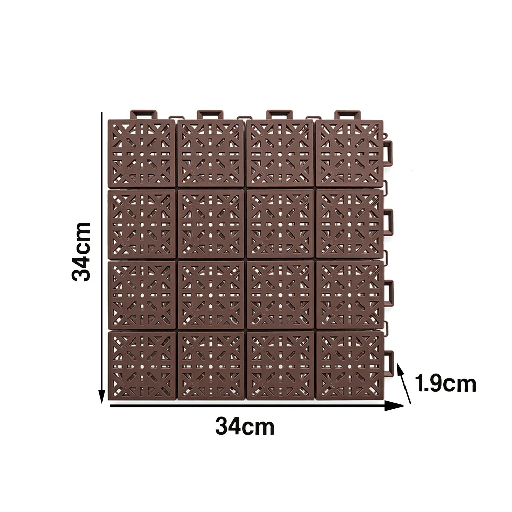 DUNK MASTER Interlocking Sports Floor Tiles - Anti-Slip Shock Absorbing Modular Court Flooring 10/20/30 Square Meters Basketball Court Outdoor Use - Coffee - Image 5
