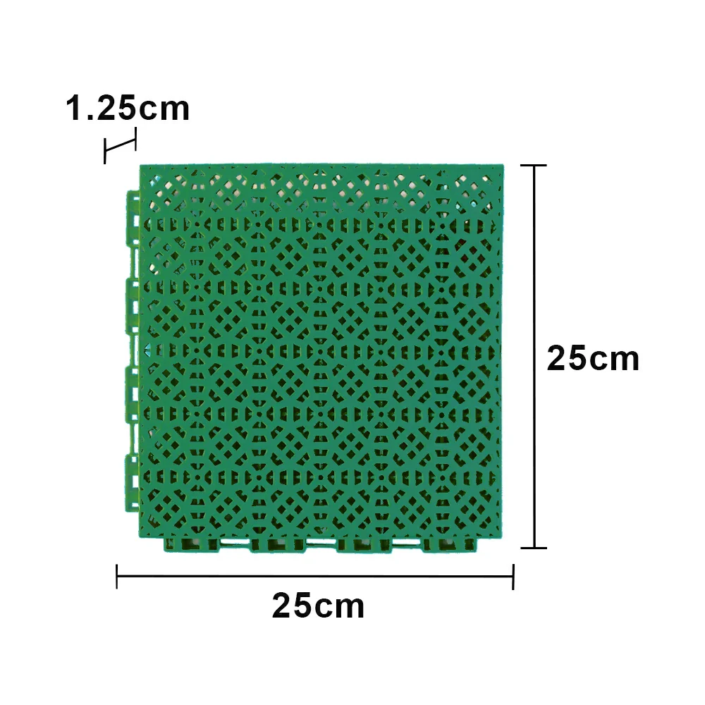 DUNK MASTER Interlocking Sports Floor Tiles - Anti-Slip Grid Pattern Court Flooring 25cm Modular Tiles for Basketball Courts 10/20/30 Square Meters - Grass Green - Image 5