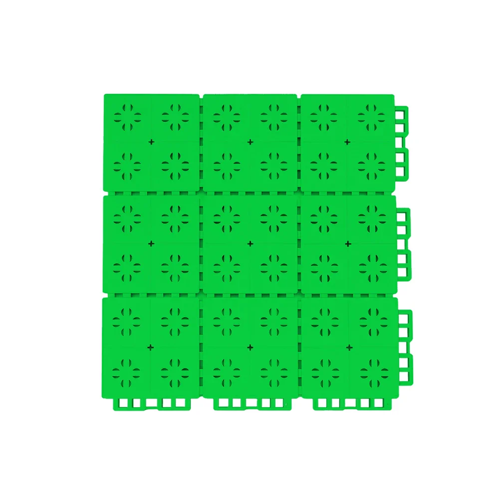 DUNK MASTER Outdoor Interlocking Sports Floor Tiles Anti-Slip Shock Absorbing Basketball Court Flooring 10/20/30 Square Meters - Apple Green