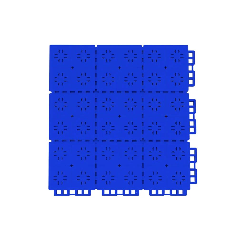DUNK MASTER Outdoor Interlocking Sports Floor Tiles Anti-Slip Shock Absorbing Basketball Court Flooring 10/20/30 Square Meters - Royal Blue