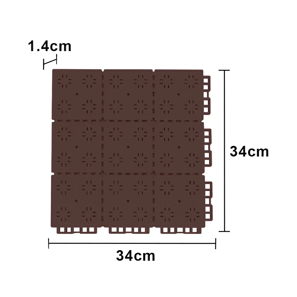 DUNK MASTER Outdoor Interlocking Sports Floor Tiles Anti-Slip Shock Absorbing Basketball Court Flooring 10/20/30 Square Meters - Coffee - Image 5