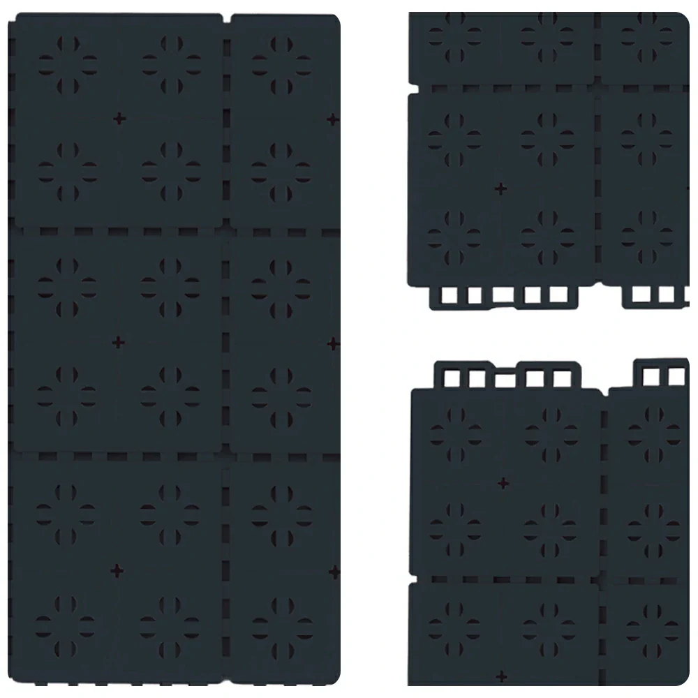 DUNK MASTER Outdoor Interlocking Sports Floor Tiles Anti-Slip Shock Absorbing Basketball Court Flooring 10/20/30 Square Meters - Black - Image 3
