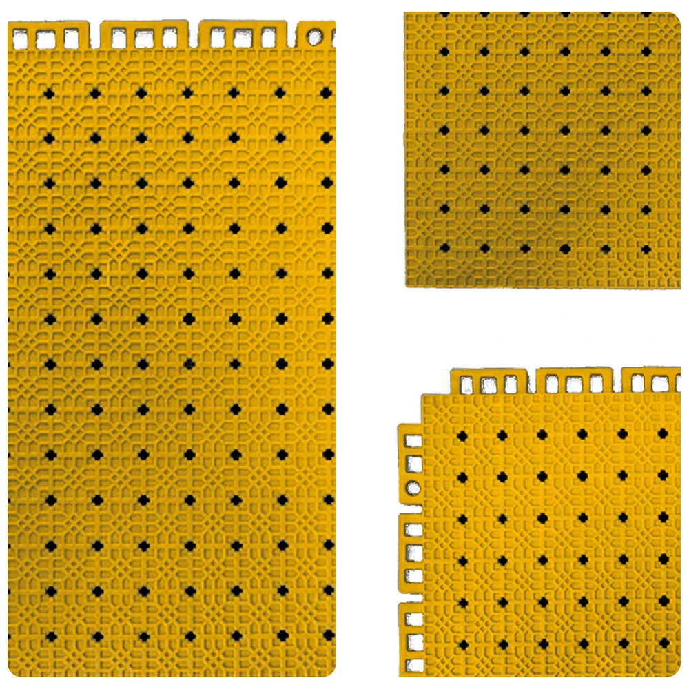 DUNK MASTER Outdoor Interlocking Sports Floor Tiles Anti-Slip Shock Absorbing Basketball Court Flooring 10/20/30 Square Meters - Yellow - Image 3