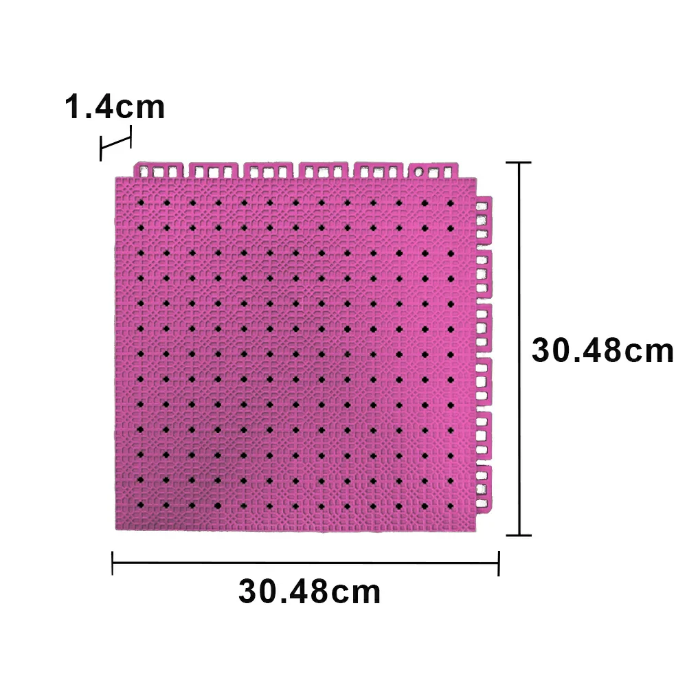 DUNK MASTER Outdoor Interlocking Sports Floor Tiles Anti-Slip Shock Absorbing Basketball Court Flooring 10/20/30 Square Meters - Pink - Image 5