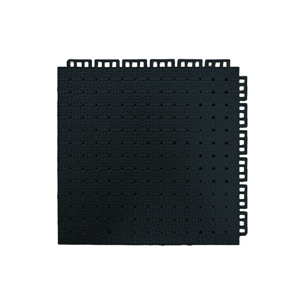 DUNK MASTER Outdoor Interlocking Sports Floor Tiles Anti-Slip Shock Absorbing Basketball Court Flooring 10/20/30 Square Meters - Black