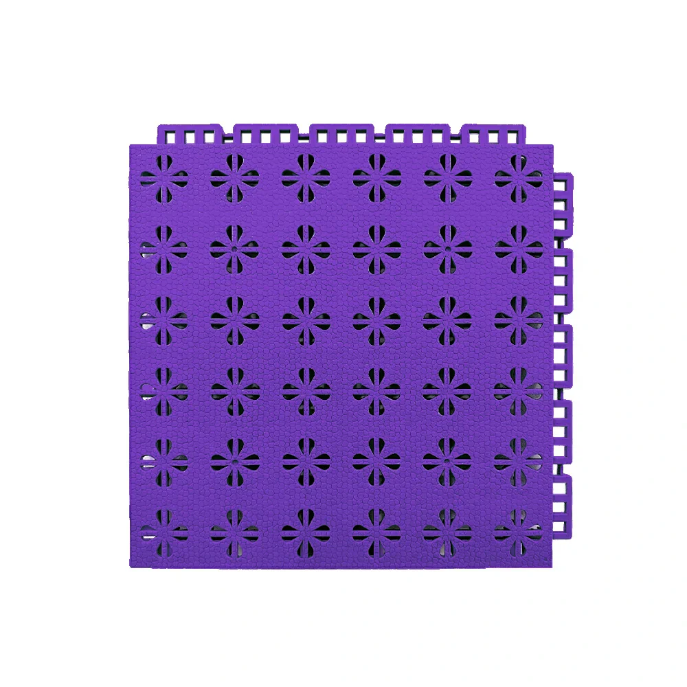 DUNK MASTER Interlocking Sports Court Tiles Anti-Slip Cushioning Drainage Flooring 10/20/30sqm Basketball Court Playground - Purple