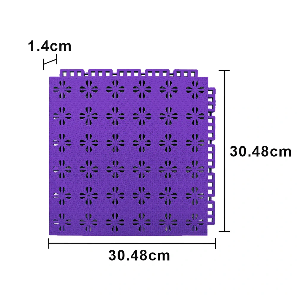 DUNK MASTER Interlocking Sports Court Tiles Anti-Slip Cushioning Drainage Flooring 10/20/30sqm Basketball Court Playground - Purple - Image 5