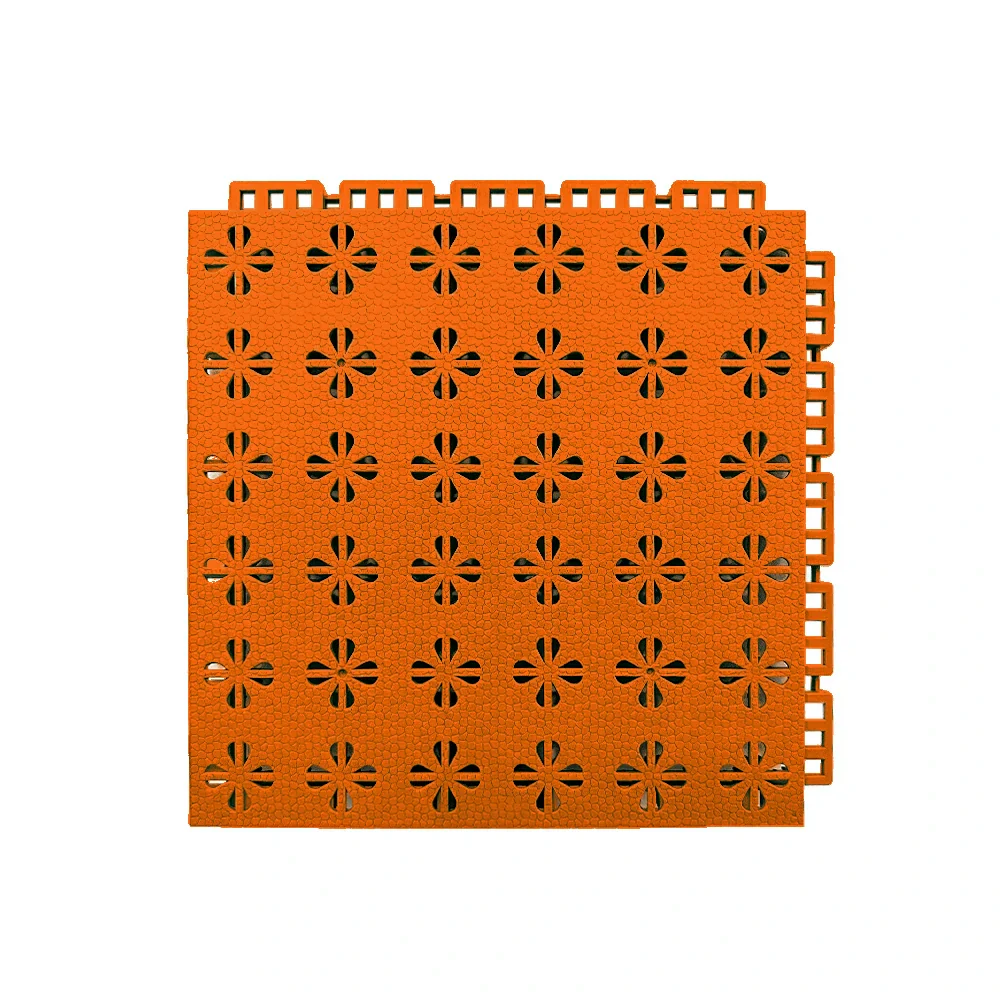 DUNK MASTER Interlocking Sports Court Tiles Anti-Slip Cushioning Drainage Flooring 10/20/30sqm Basketball Court Playground - Orange
