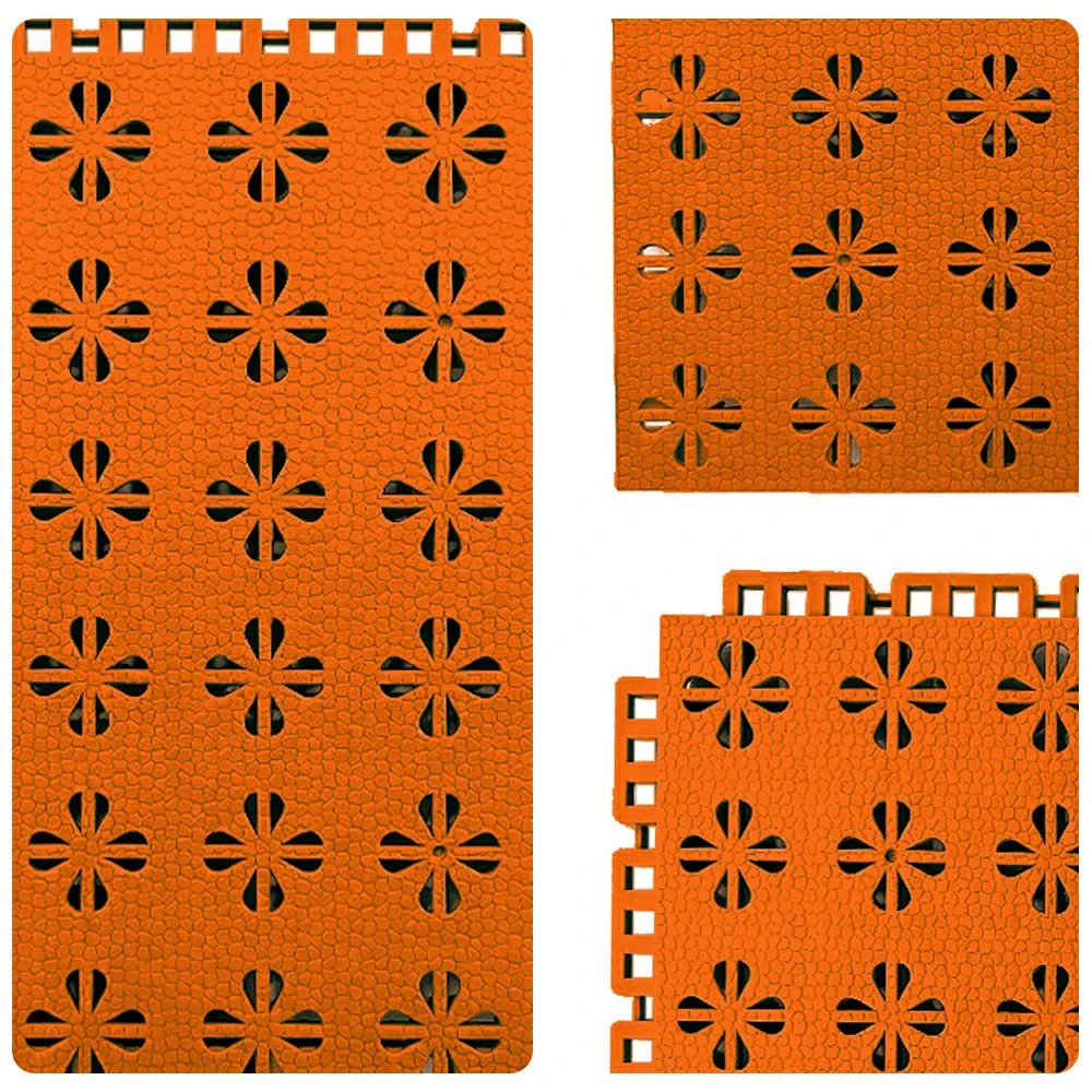 DUNK MASTER Interlocking Sports Court Tiles Anti-Slip Cushioning Drainage Flooring 10/20/30sqm Basketball Court Playground - Orange - Image 3