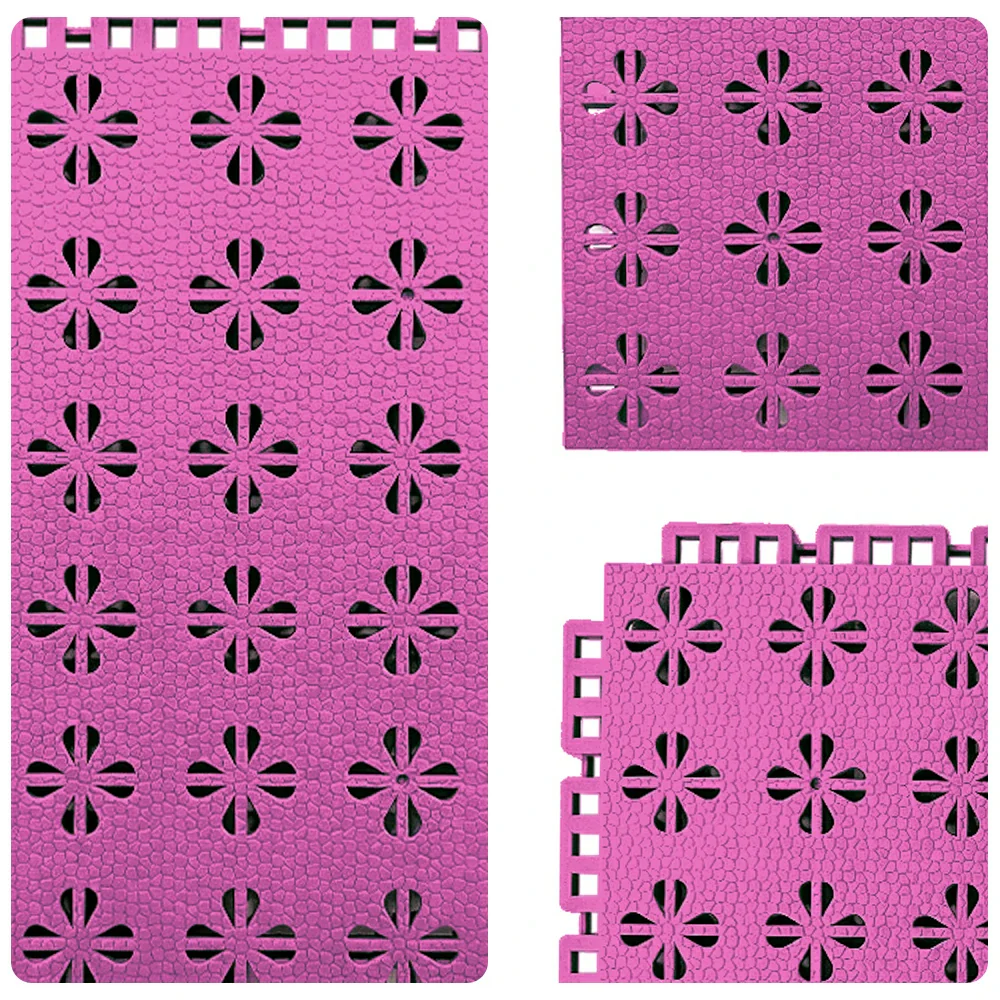 DUNK MASTER Interlocking Sports Court Tiles Anti-Slip Cushioning Drainage Flooring 10/20/30sqm Basketball Court Playground - Pink - Image 3