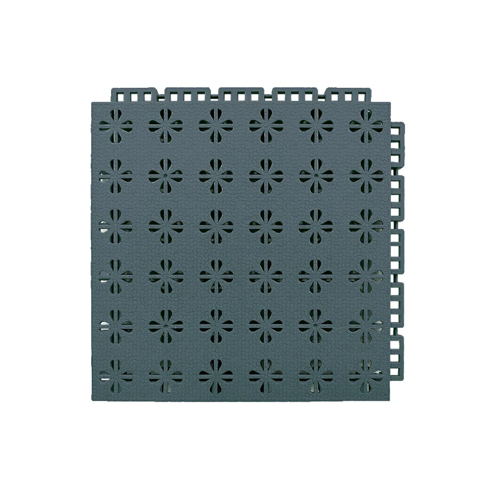 DUNK MASTER Interlocking Sports Court Tiles Anti-Slip Cushioning Drainage Flooring 10/20/30sqm Basketball Court Playground - Dark Grey