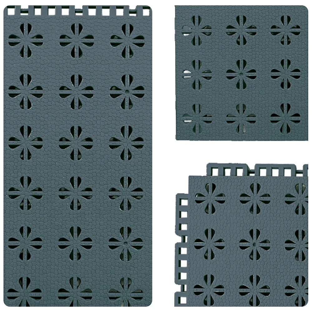 DUNK MASTER Interlocking Sports Court Tiles Anti-Slip Cushioning Drainage Flooring 10/20/30sqm Basketball Court Playground - Dark Grey - Image 3
