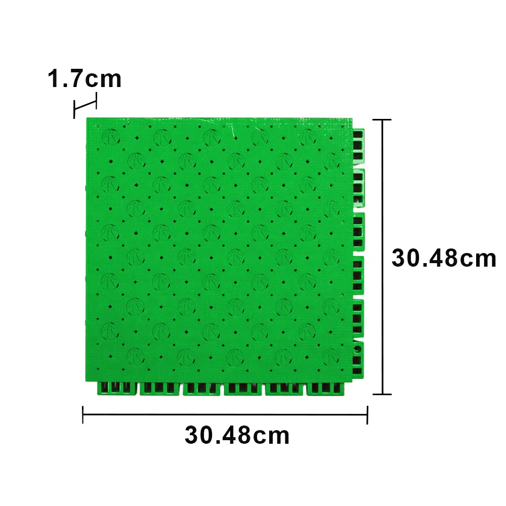 DUNK MASTER Outdoor Sports Flooring Tiles Interlocking Anti-Slip Court Floor 30.48cm Modular Tiles 10/20/30sqm Basketball Court Playground - Apple Green - Image 5