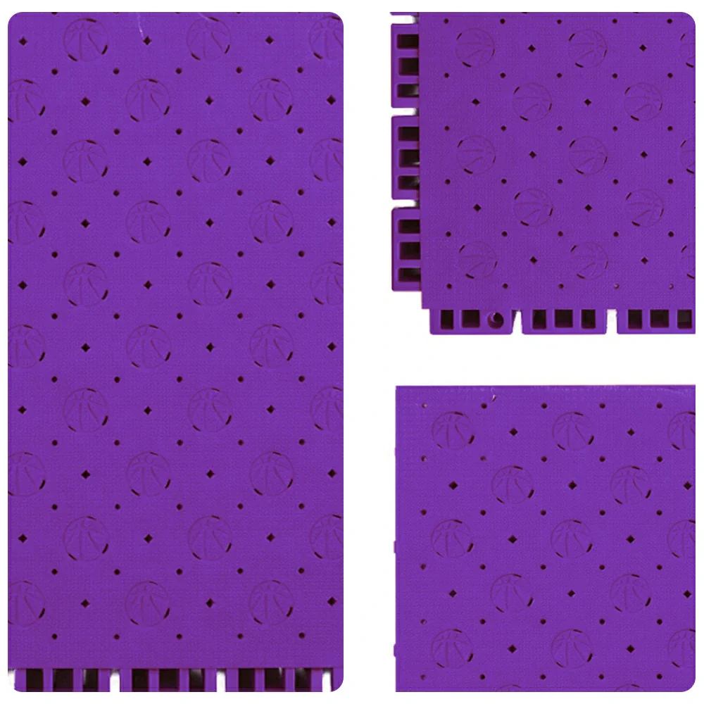 DUNK MASTER Outdoor Sports Flooring Tiles Interlocking Anti-Slip Court Floor 30.48cm Modular Tiles 10/20/30sqm Basketball Court Playground - Purple - Image 3