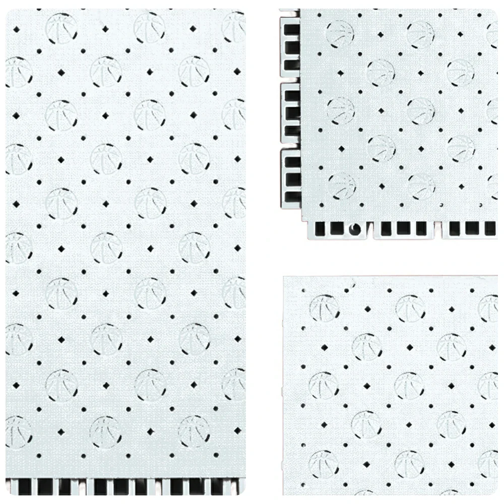 DUNK MASTER Outdoor Sports Flooring Tiles Interlocking Anti-Slip Court Floor 30.48cm Modular Tiles 10/20/30sqm Basketball Court Playground - White - Image 3