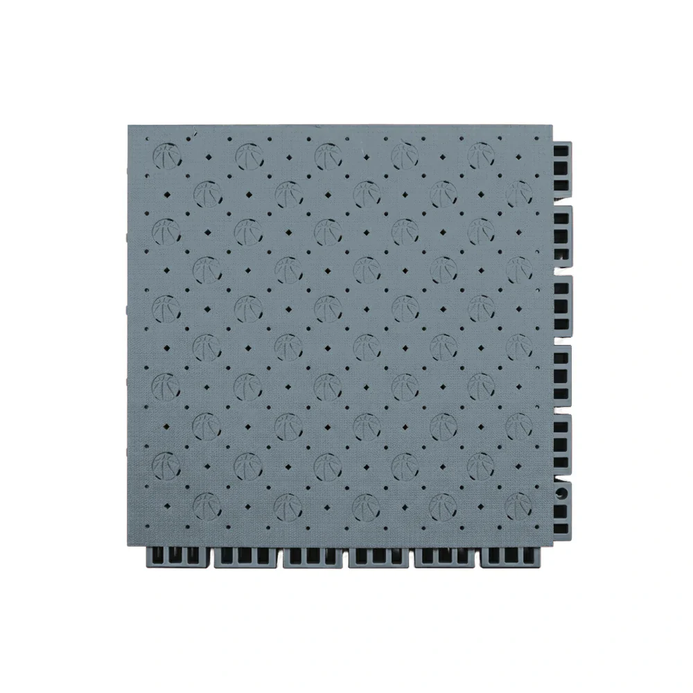 DUNK MASTER Outdoor Sports Flooring Tiles Interlocking Anti-Slip Court Floor 30.48cm Modular Tiles 10/20/30sqm Basketball Court Playground - Light Grey