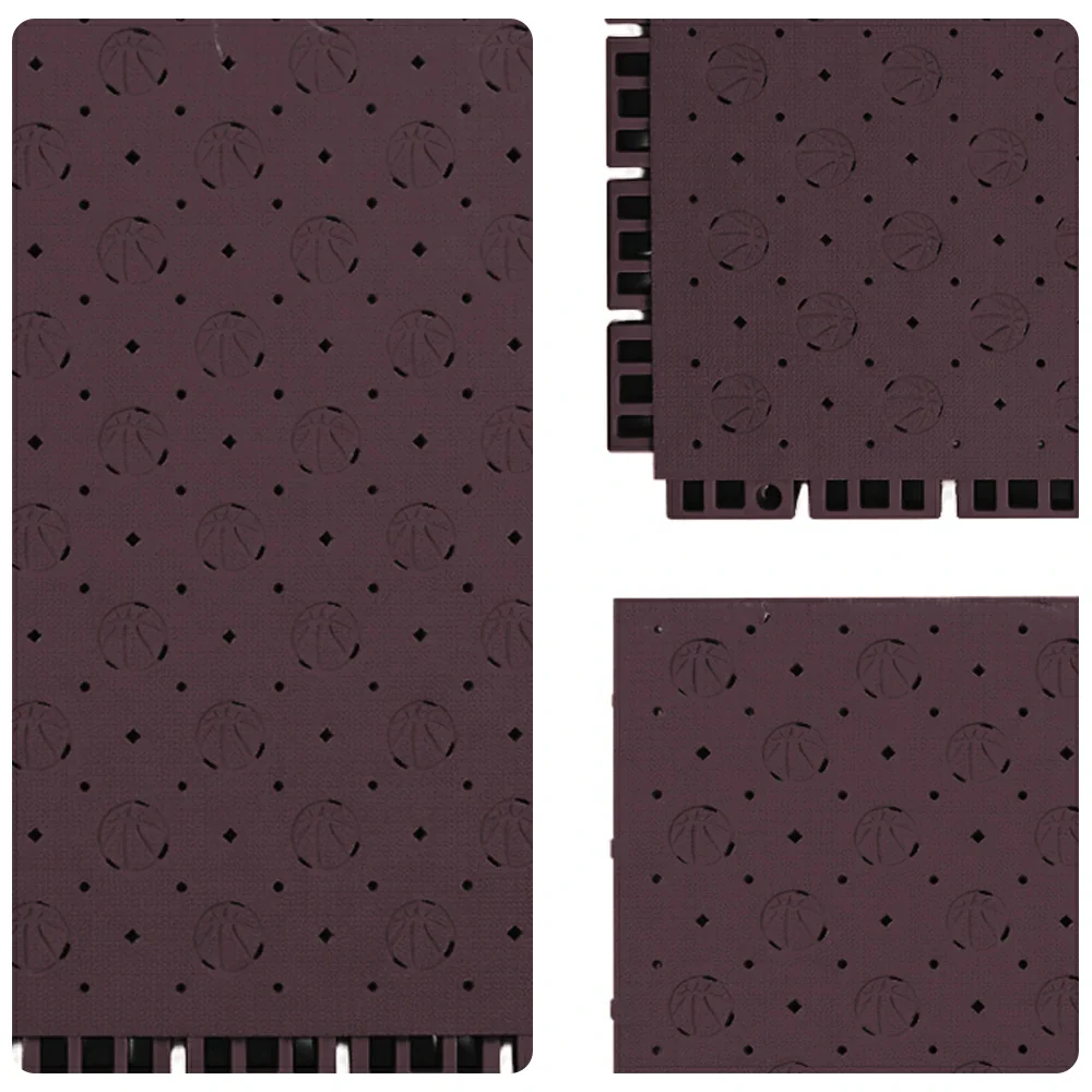 DUNK MASTER Outdoor Sports Flooring Tiles Interlocking Anti-Slip Court Floor 30.48cm Modular Tiles 10/20/30sqm Basketball Court Playground - Coffee - Image 3