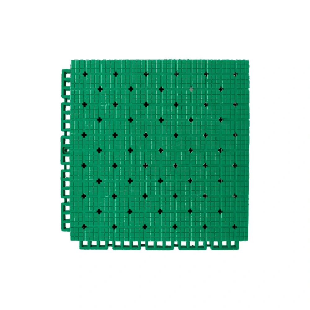 DUNK MASTER Interlocking Sports Flooring Tiles Anti-Slip Shock Absorbing Court Flooring 25cm Modular Tiles 10/20/30sqm Basketball Court Playground - Grass Green