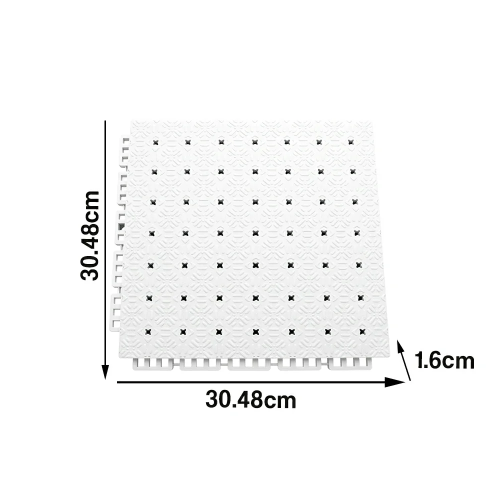 DUNK MASTER Interlocking Sports Flooring Tiles Non-Slip Drainage Court Flooring 10/20/30sqm Outdoor Basketball Court Playground Floor - White - Image 5