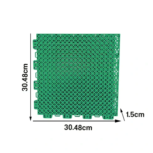 DUNK MASTER Interlocking Sports Floor Tiles - Bamboo Pattern Anti-Slip Court Flooring Modular Tiles for Basketball Courts 10/20/30 Square Meters - Grass Green - Image 5