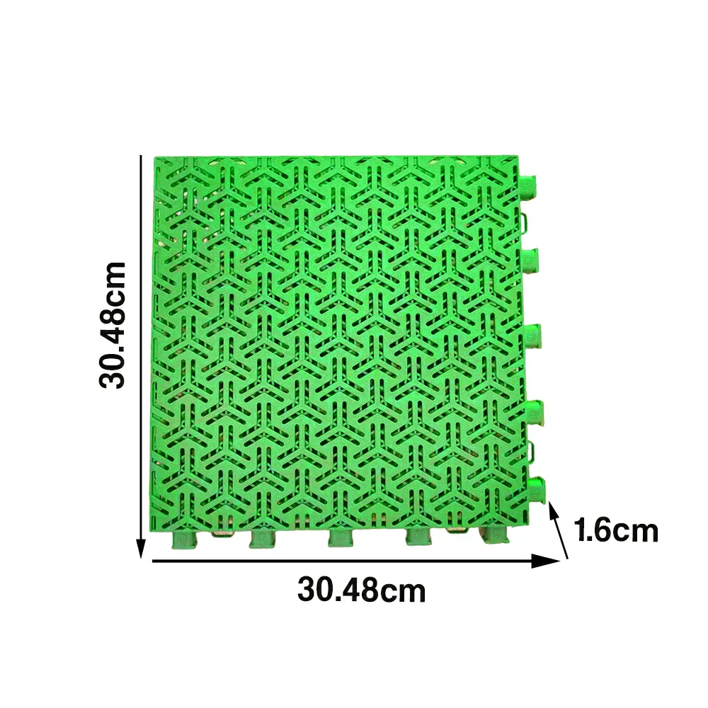 DUNK MASTER Interlocking Sports Floor Tiles - Flight Key Plus Anti-Slip Court Flooring Modular Tiles for Basketball Courts 10/20/30 Square Meters - Apple Green - Image 5
