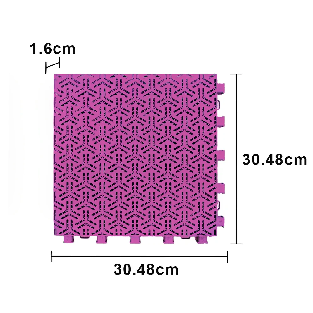 DUNK MASTER Interlocking Sports Floor Tiles - Flight Key Plus Anti-Slip Court Flooring Modular Tiles for Basketball Courts 10/20/30 Square Meters - Pink - Image 5