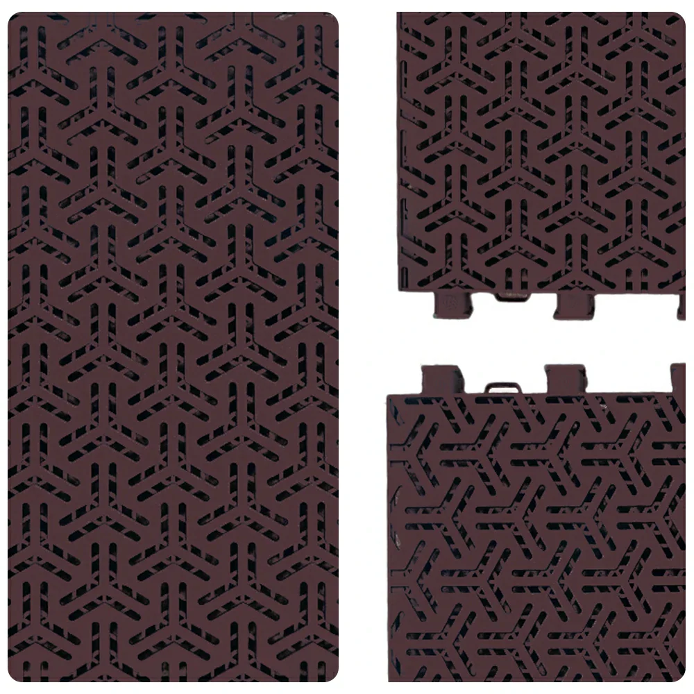 DUNK MASTER Interlocking Sports Floor Tiles - Flight Key Plus Anti-Slip Court Flooring Modular Tiles for Basketball Courts 10/20/30 Square Meters - Coffee - Image 3