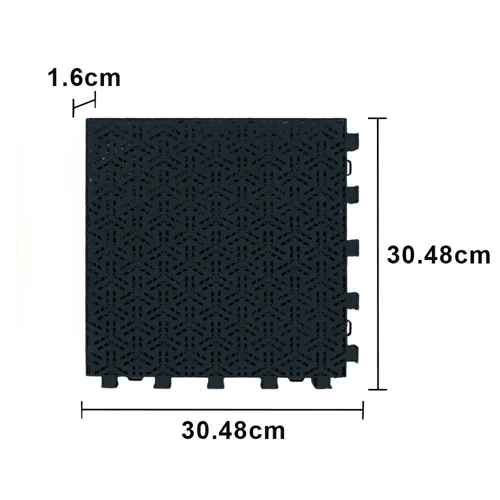 DUNK MASTER Interlocking Sports Floor Tiles - Flight Key Plus Anti-Slip Court Flooring Modular Tiles for Basketball Courts 10/20/30 Square Meters - Black - Image 5