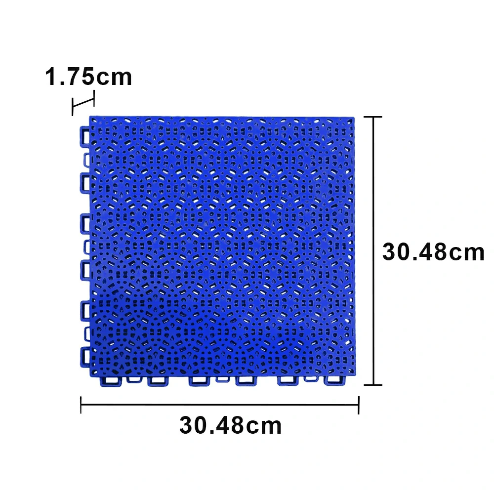 DUNK MASTER Interlocking Sports Floor Tiles - Anti-Slip Shock Absorbing Modular Court Flooring for Basketball Courts 10/20/30 Square Meters - Royal Blue - Image 5