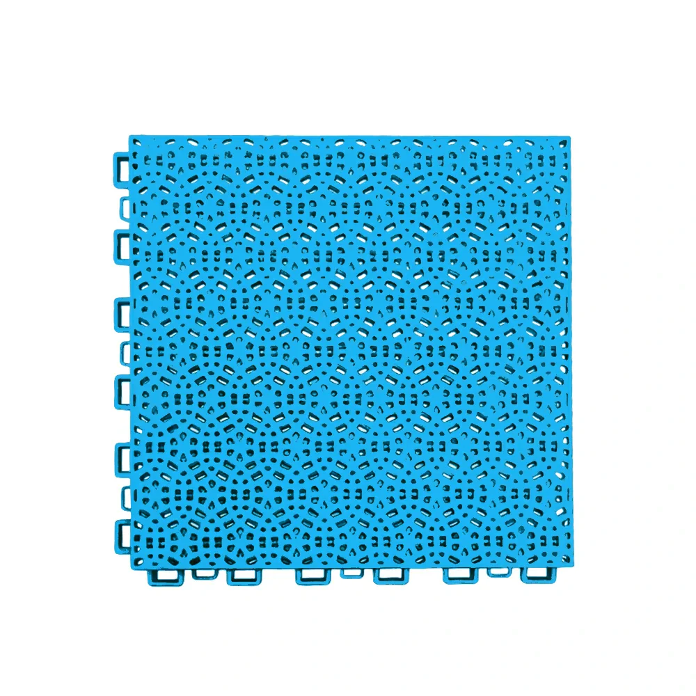 DUNK MASTER Interlocking Sports Floor Tiles - Anti-Slip Shock Absorbing Modular Court Flooring for Basketball Courts 10/20/30 Square Meters - Blue