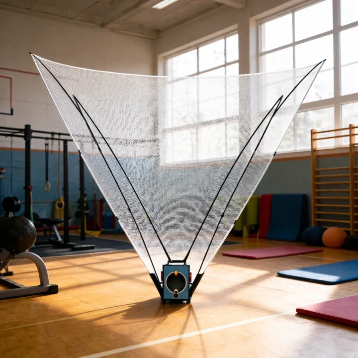 DUNK MASTER Portable Basketball Shooting Machine - Foldable Mobile Design, Reinforced Steel Frame, Silent Wheels for Multi-Surface Use - Black - Image 4
