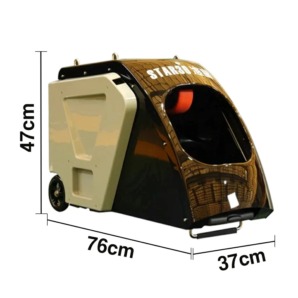 DUNK MASTER Portable Basketball Shooting Machine - Multi-Spot Training, Silicone Tyre Wheels, 3.4m High Net for Faster Ball Return - Image 5