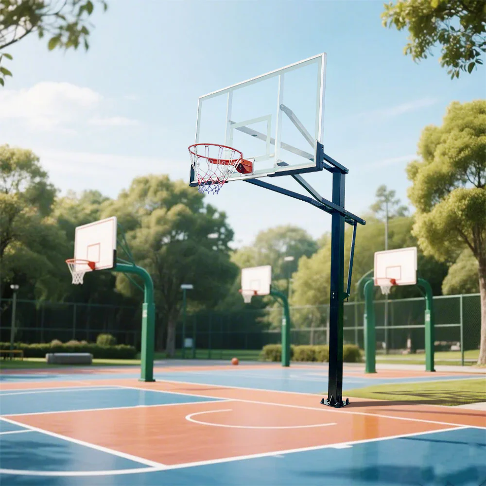 DUNK MASTER M023 Basketball System  In Ground Basketball Stand Ring Hoop Ironman Heavy Duty Professional - Black - Image 4