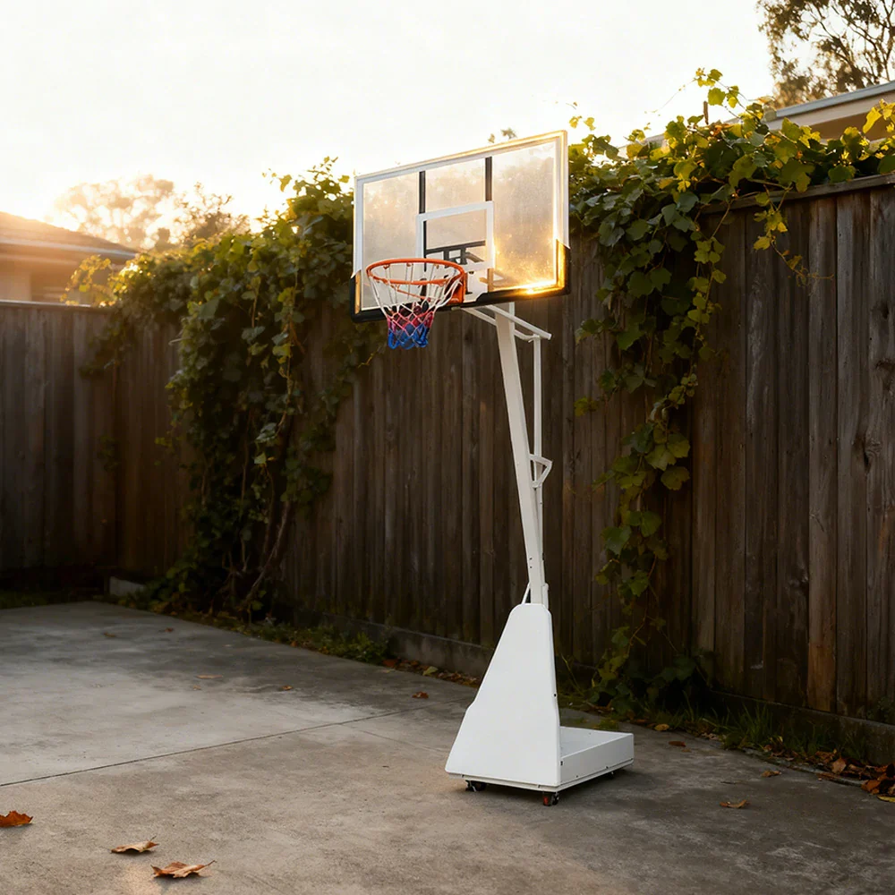 DUNK MASTER M024S Basketball System Portable Basketball Stand Ring Hoop Ironman - White - Image 4