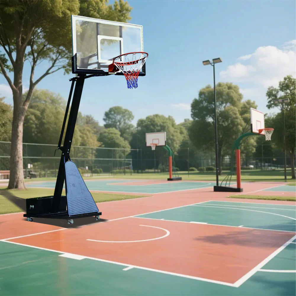 DUNK MASTER M028 Basketball System Portable Basketball Stand Ring Hoop Ironman - Black - Image 2