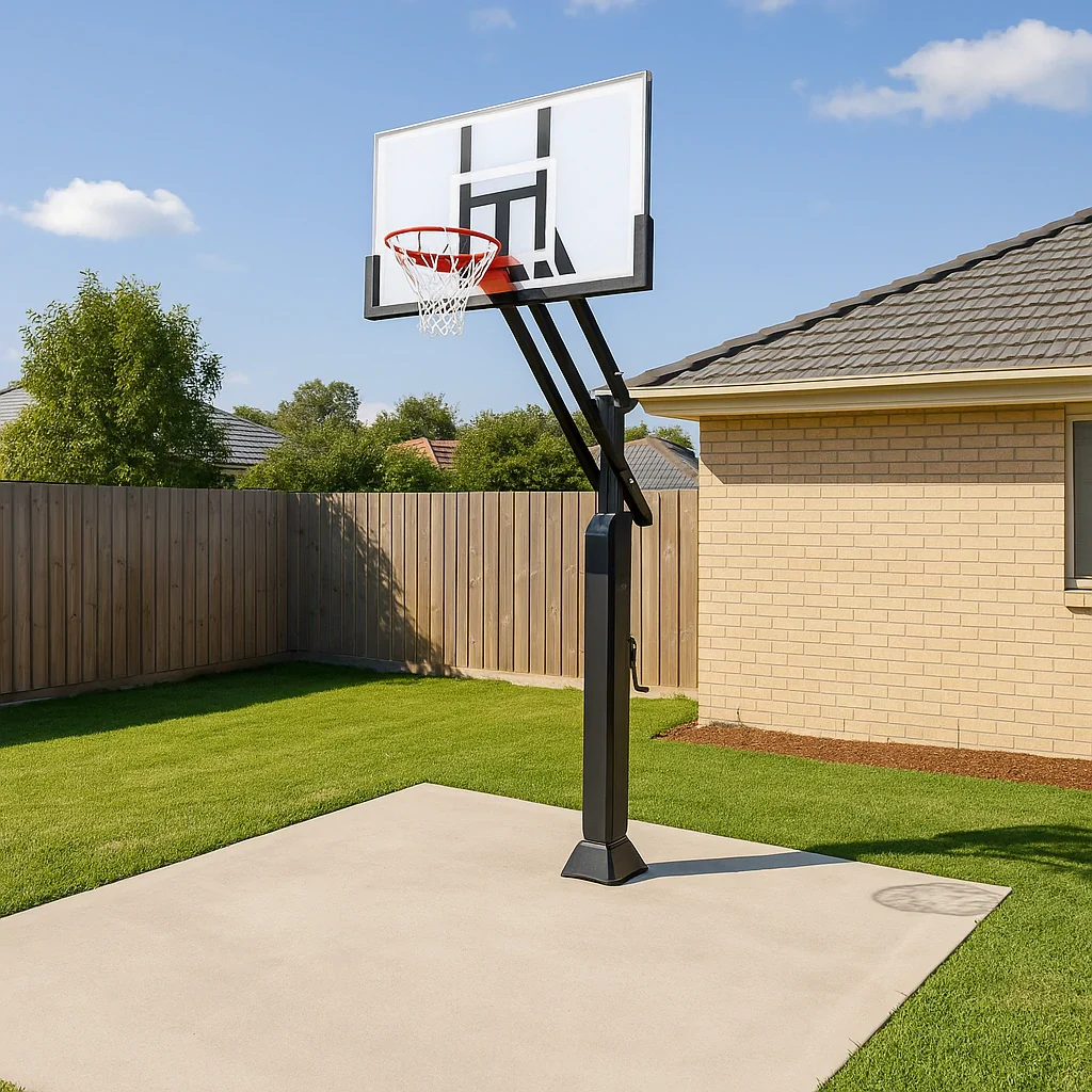 DUNK MASTER M029 Basketball System  In Ground Basketball Stand Ring Hoop Ironman Heavy Duty Professional - Black - Image 4
