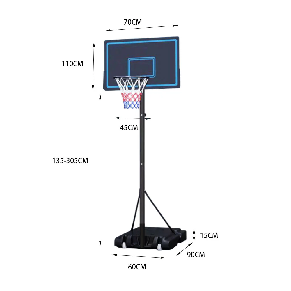DUNK MASTER M016 Basketball System Portable Basketball Stand Ring Hoop Ironman - Image 5