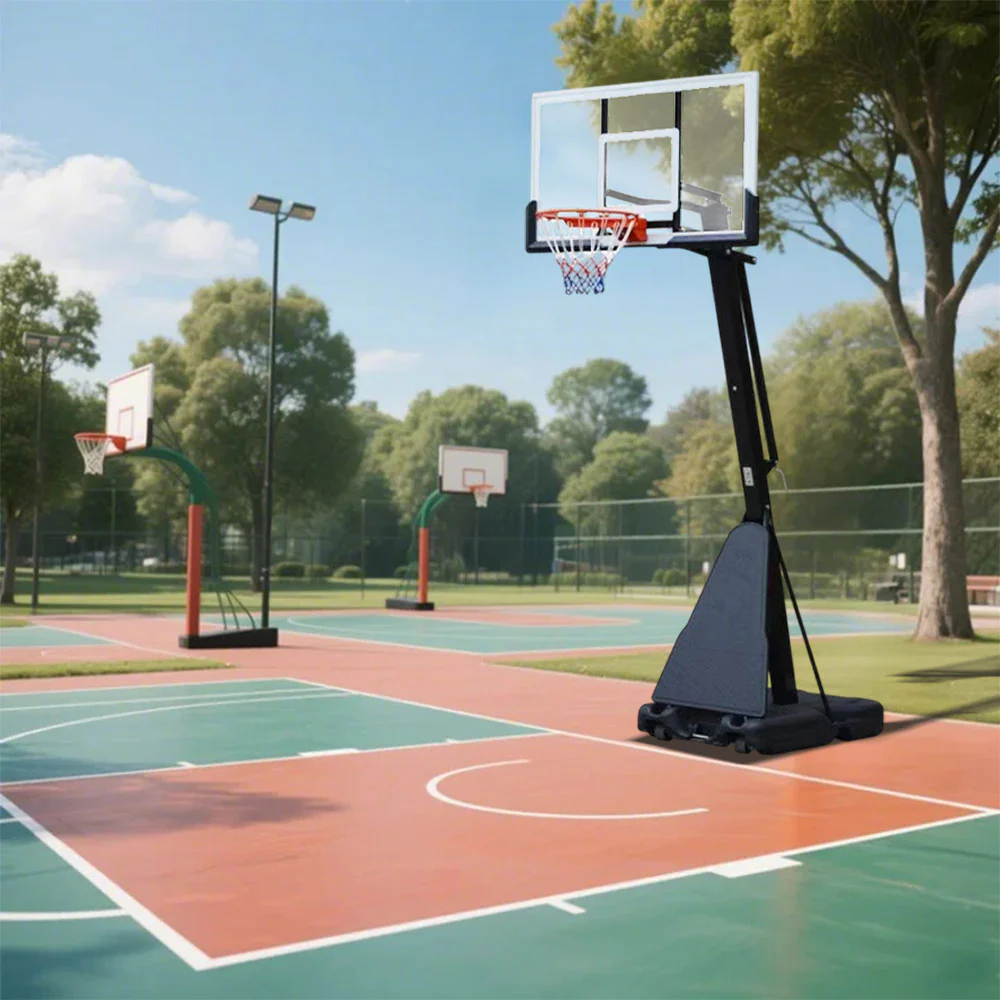 DUNK MASTER M027 Basketball System Portable Basketball Stand Ring Hoop Ironman - Black - Image 4