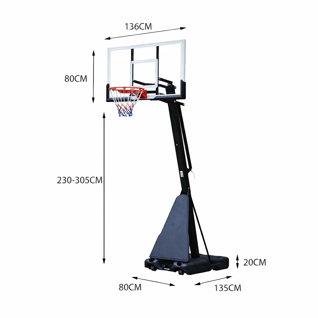 DUNK MASTER M027 Basketball System Portable Basketball Stand Ring Hoop Ironman - Black - Image 6