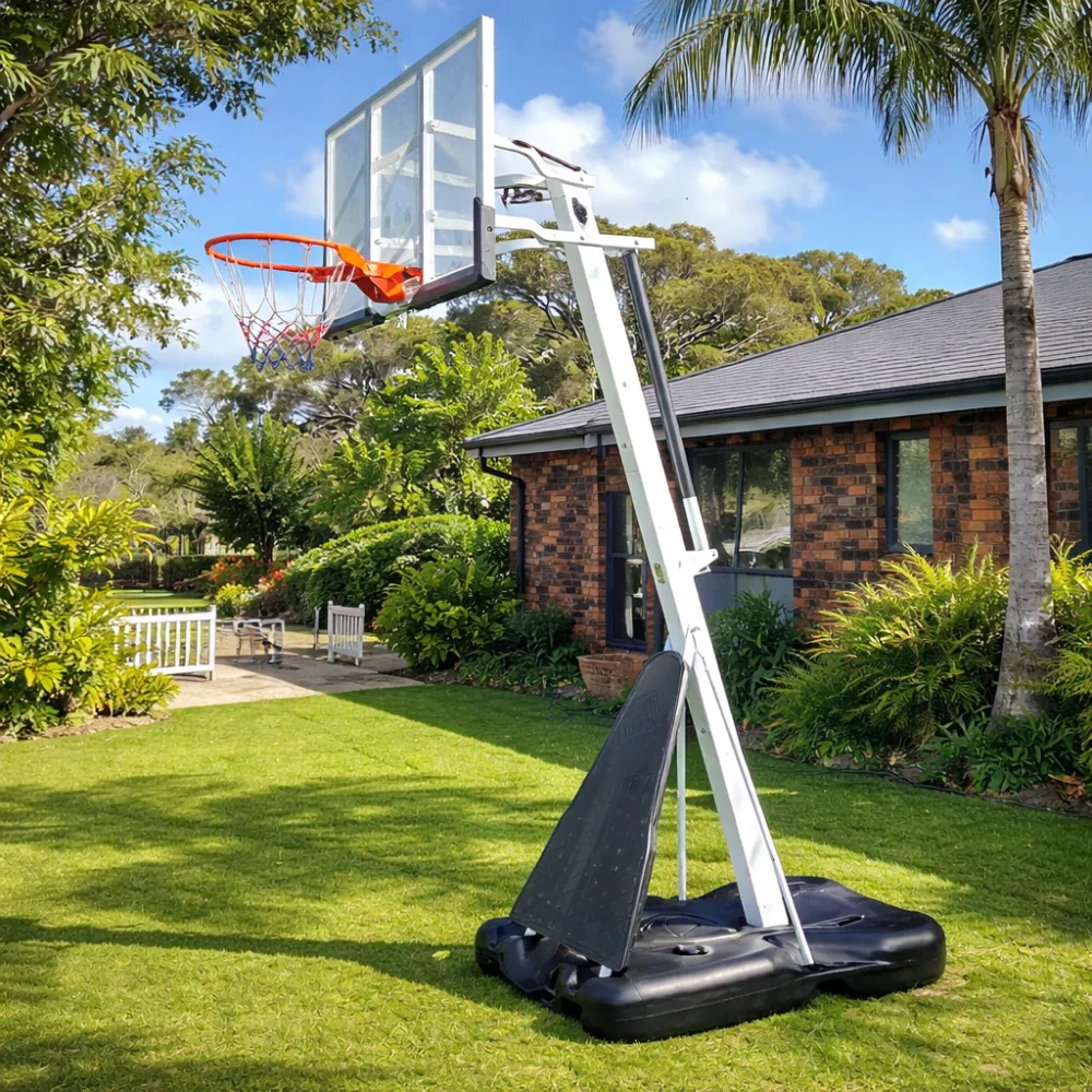 DUNK MASTER M027 Basketball System Portable Basketball Stand Ring Hoop Ironman - White - Image 4
