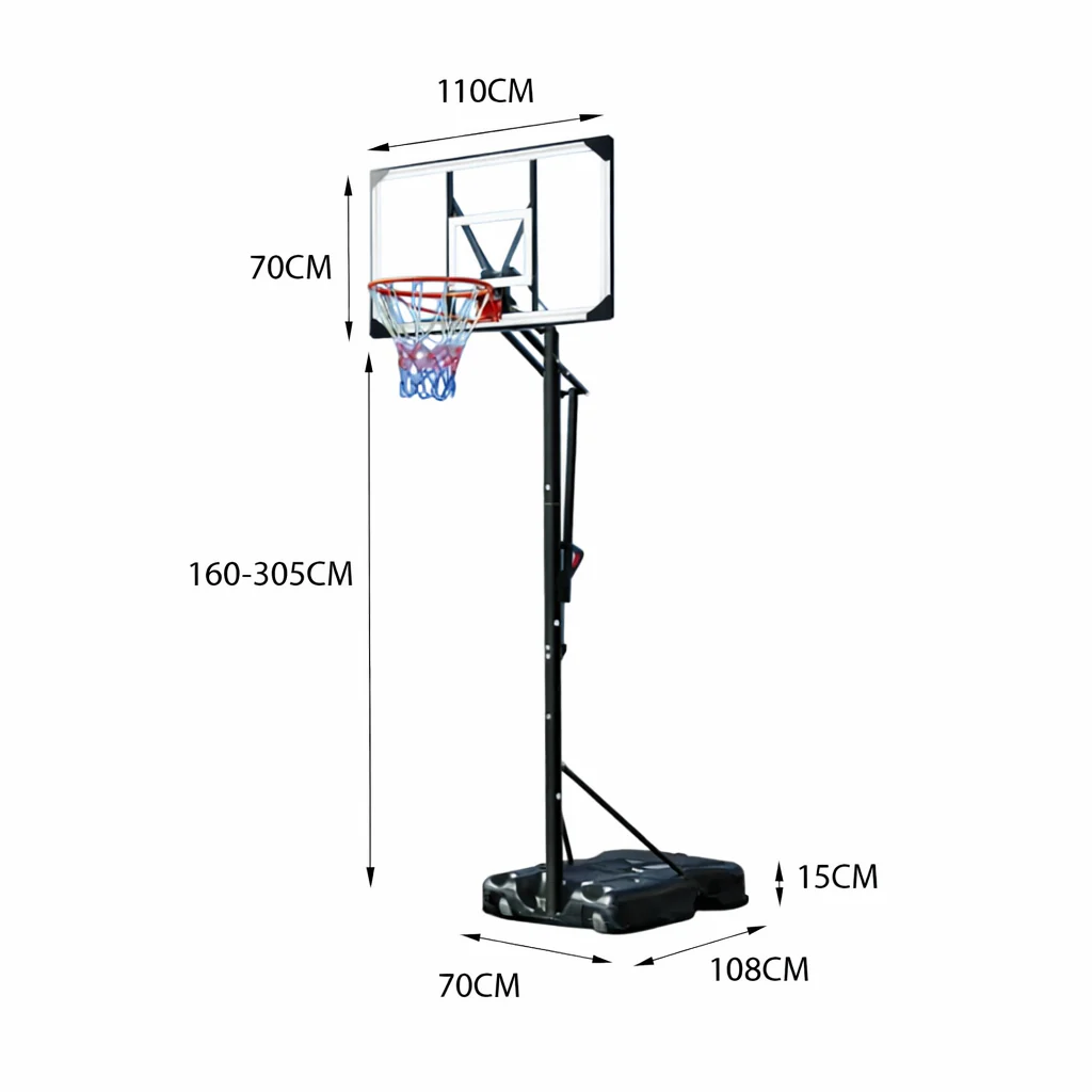 DUNK MASTER ACE1401 Basketball System Portable Basketball Stand Ring Hoop Ironman - Image 5
