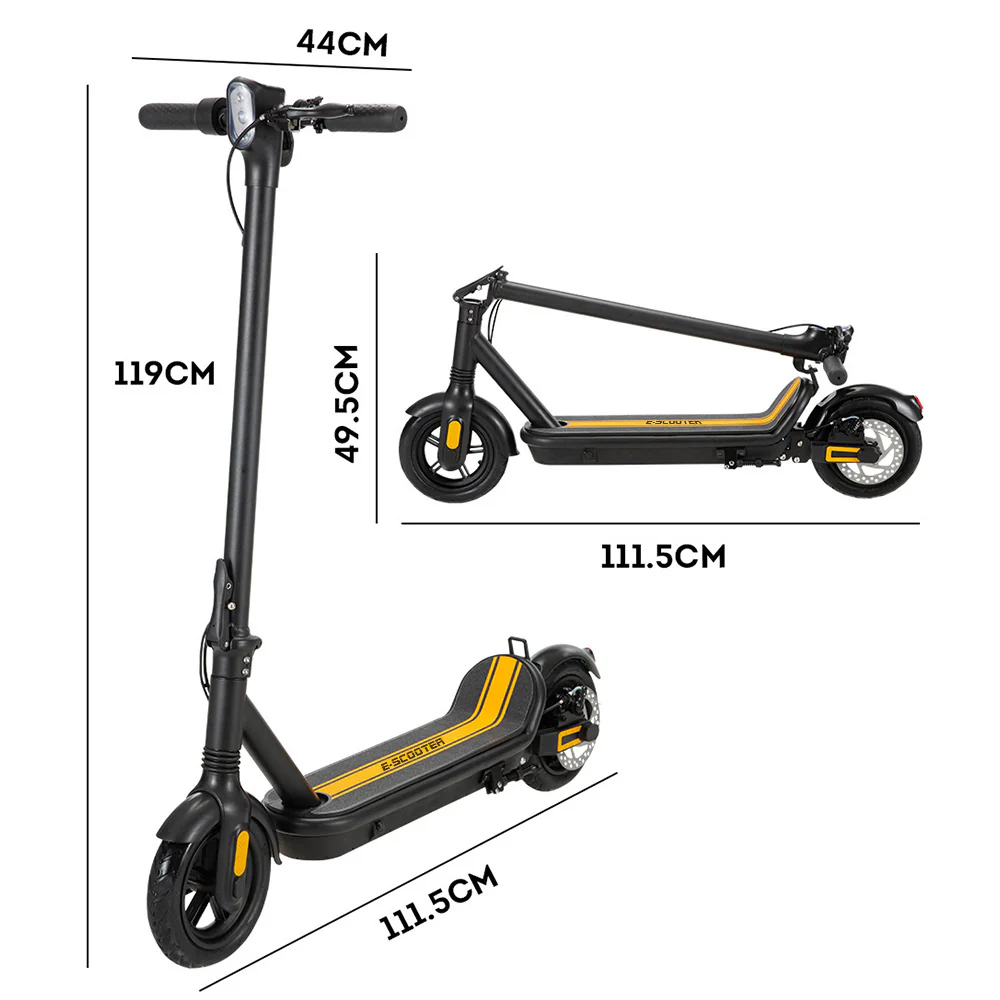 GLIDER 350W 36V A7 Electric Scooter Foldable Motorised Scooter Adult Riding Black - Image 10