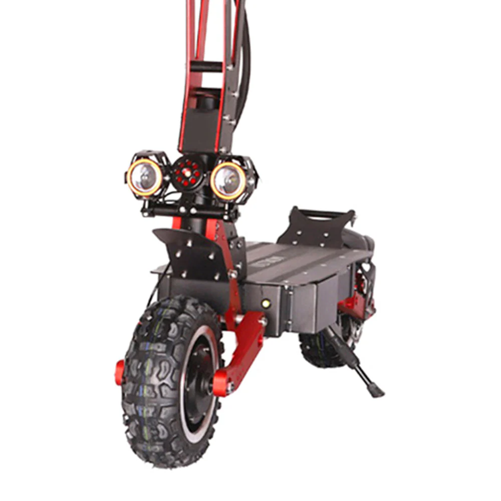 GLIDER ES-M8-Max Dual Motors 5600W 60V 21Ah Foldable Electric Scooter Portable LED Display Device - Black&Red - Image 5