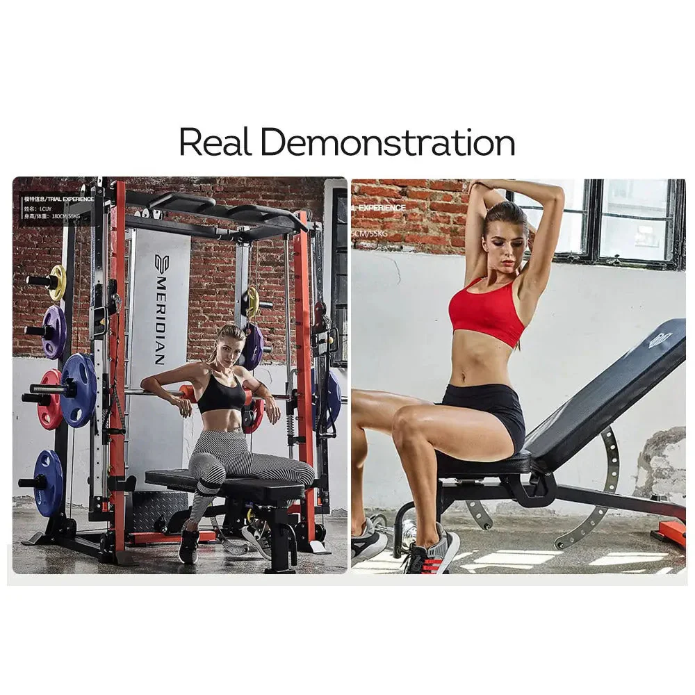 MERIDIAN K9 Body Soild Body building Olympic Bar Adjustable Machines Home Gym Smith Machine - Image 13