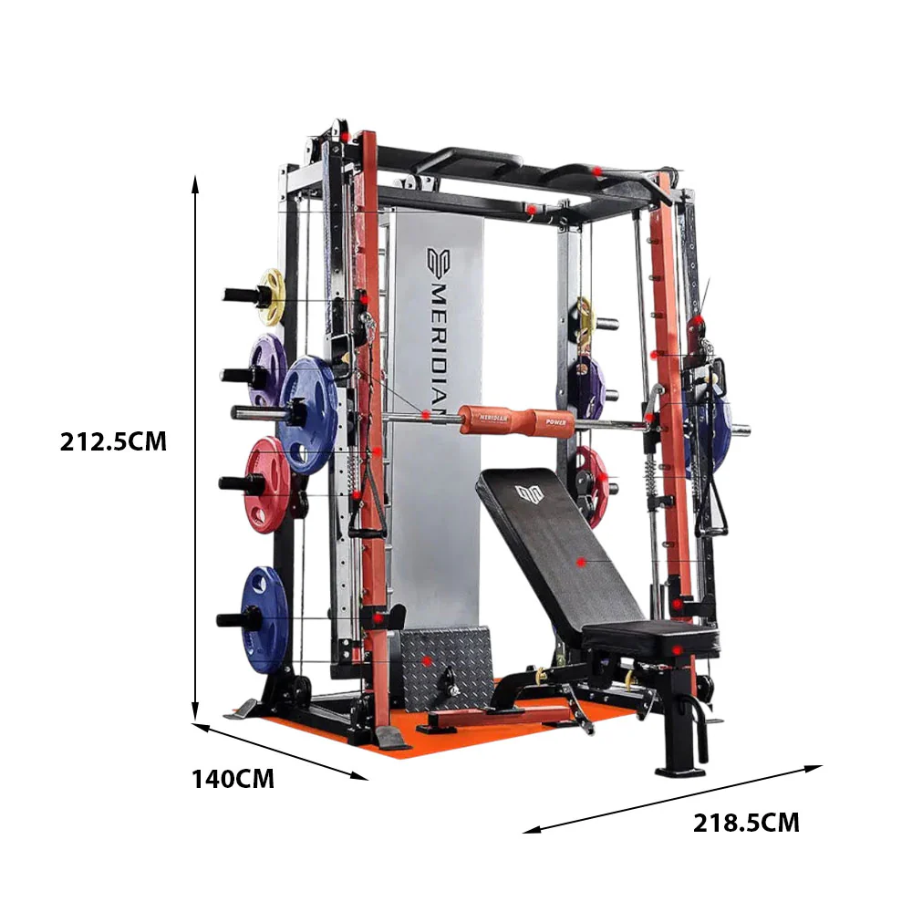 MERIDIAN K9 Body Soild Body building Olympic Bar Adjustable Machines Home Gym Smith Machine - Image 14